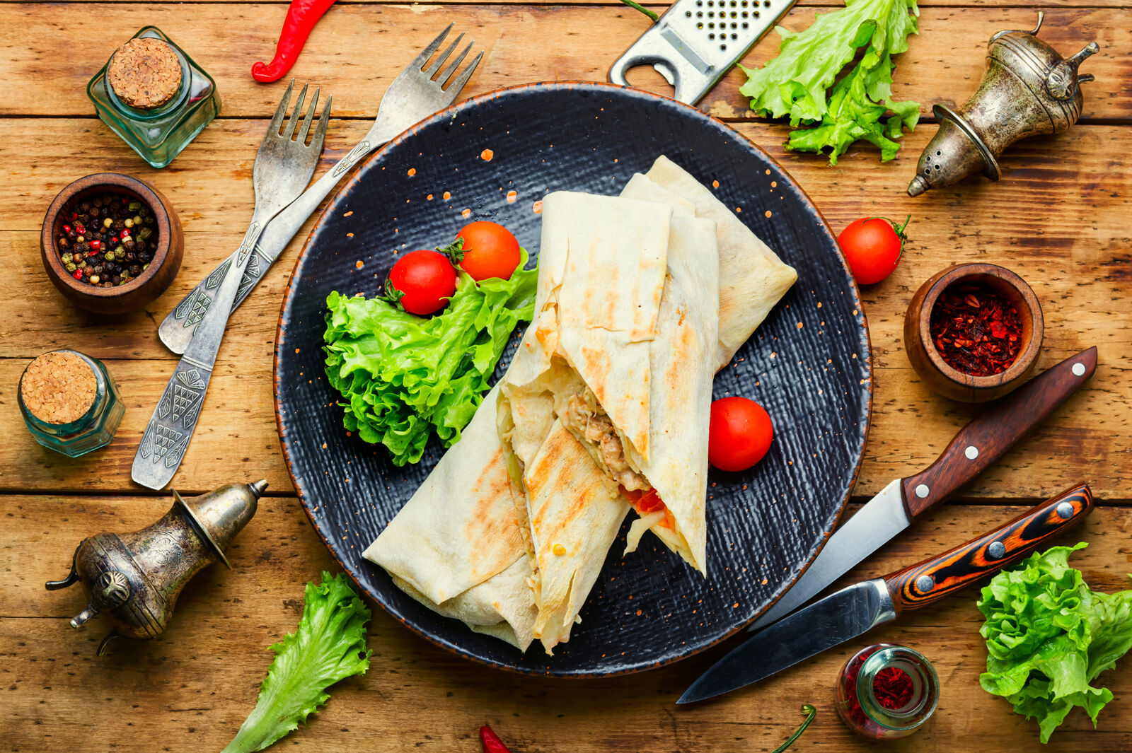 Sheet-pan chicken shawarma with garlic yogurt