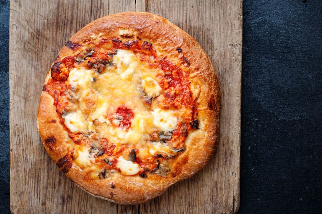 Margherita flatbread pizzas