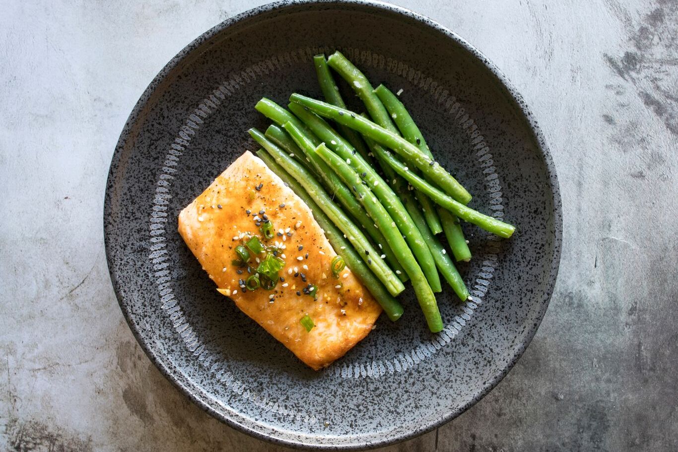 Miso-glazed salmon with sesame broccoli