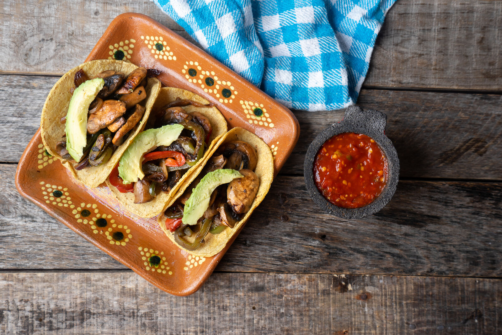 Crispy mushroom tacos with chipotle crema